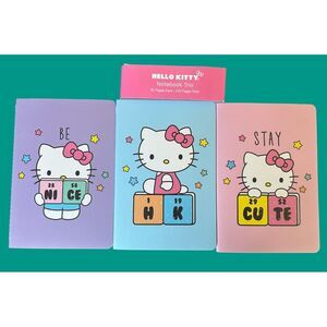 2024 Sanrio‎ Hello Kitty & Friends Pastel Colors Set 3 Lined Notebooks 80 Pages